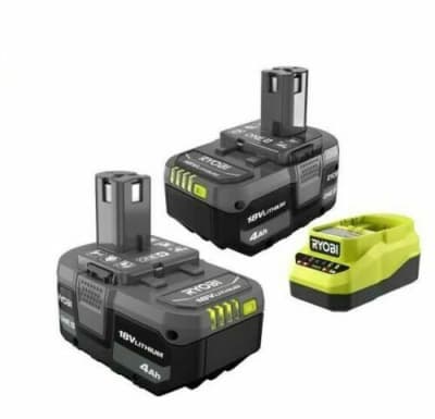 SET 2 BATERIAS 4.0 AH + CARGADOR 18V RYOBI PSK006