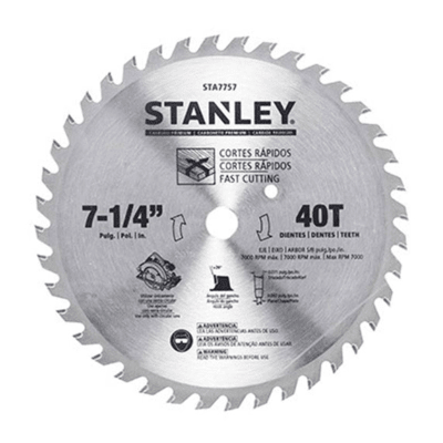 SIERRA CIRCULAR 1600W + 2 DISCO SIERRA 7-1/4” STANLEY SC16D2-B2C5