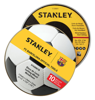 SET 10 DISCOS DE CORTE INOXIDABLE/METAL 115X1 STANLEY STA8061B1