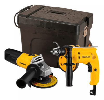 TRIPACK TALADRO PERCUTOR-ESMERIL-BAUL 53L SDH600-TRIPACK