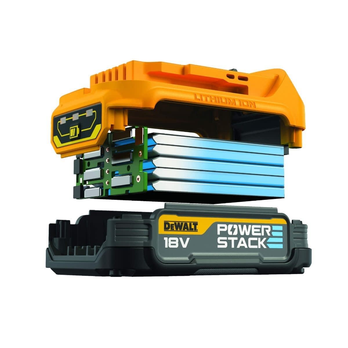 KIT 2 BATERIAS POWERSTACK 20V + CARGADOR DCBP034E2 DEWALT3