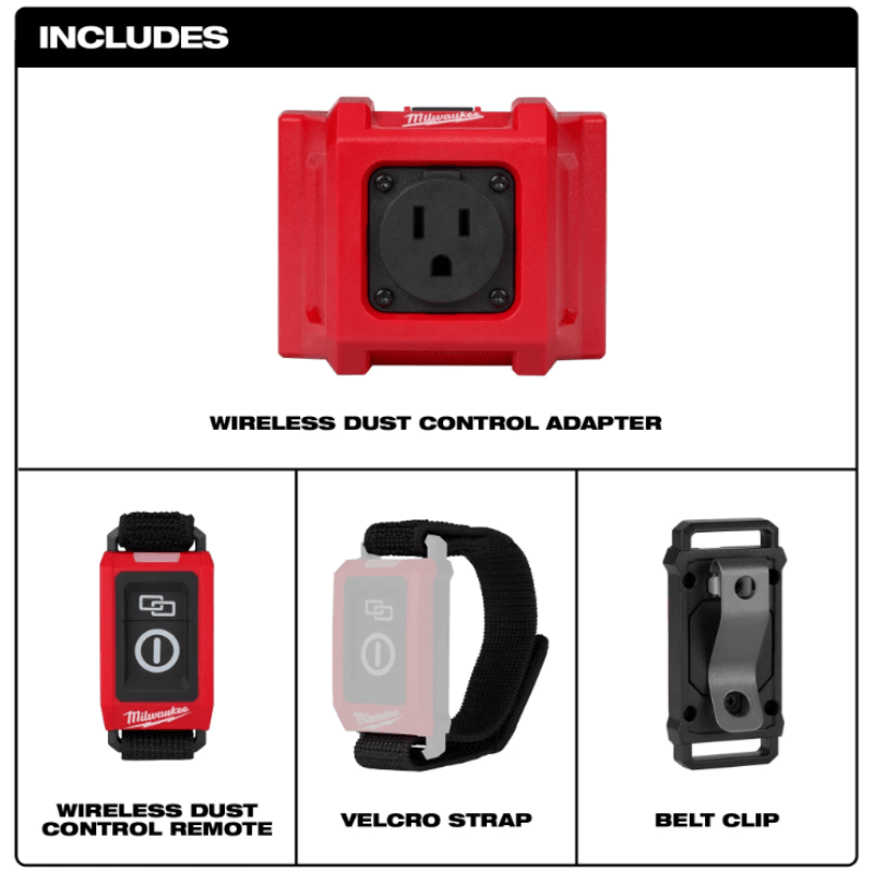 JUEGO DE CONTROL REMOTO Y ADAPTADOR ANTI-POLVO INALÁMBRICO MILWAUKEE 0950-206