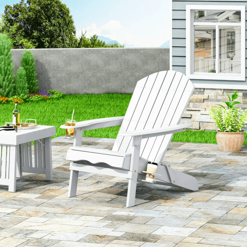 SILLA ADIRONDACK MADERA BLANCA PLEGABLE HAMPTON BAY 10064690172