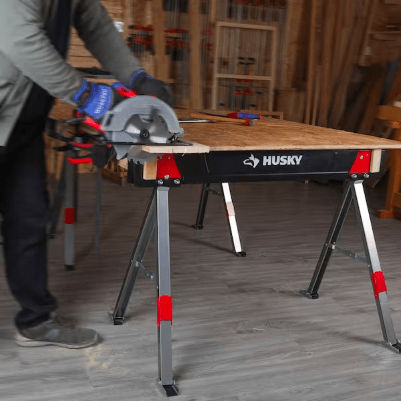 PACK 2 CABALLETES DE ACERO MESA DE TRABAJO HUSKY 10094068634