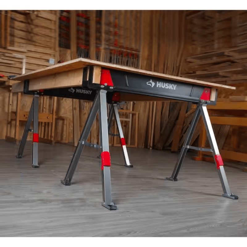 PACK 2 CABALLETES DE ACERO MESA DE TRABAJO HUSKY 10094068635