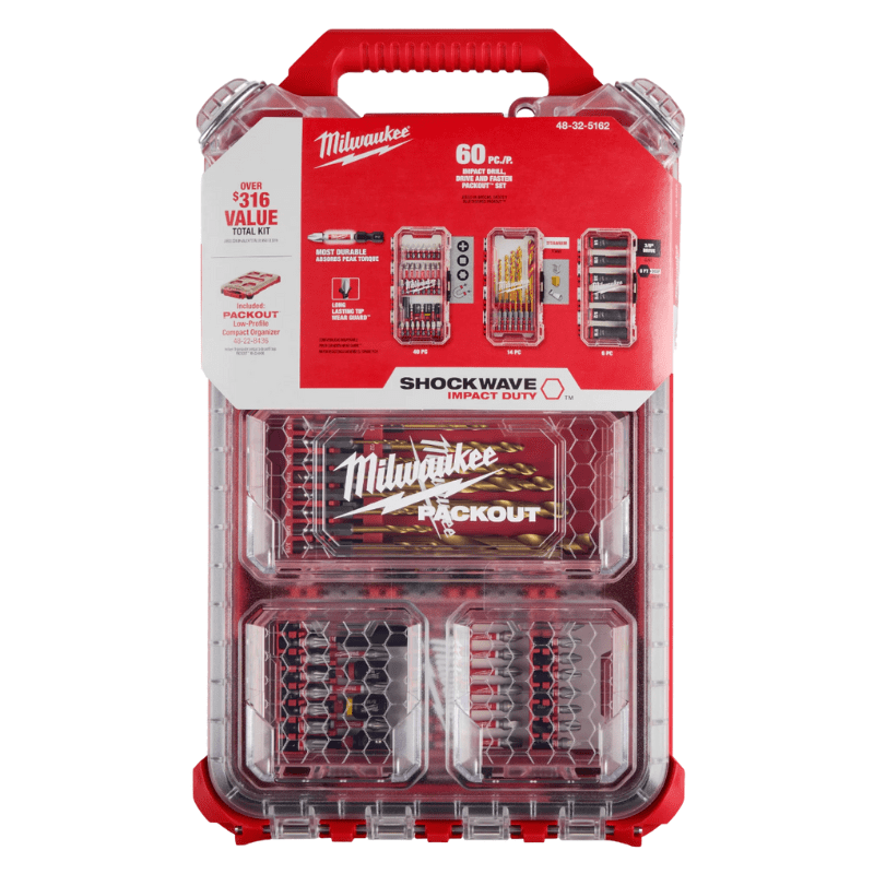 SET 60 BROCAS Y PUNTAS + CAJA PACKOUT 48-32-5162 0