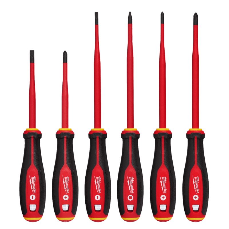 SET 6 DESTORNILLADORES AISLADOS PUNTA FINA MILWAUKEE 48-22-2206 0