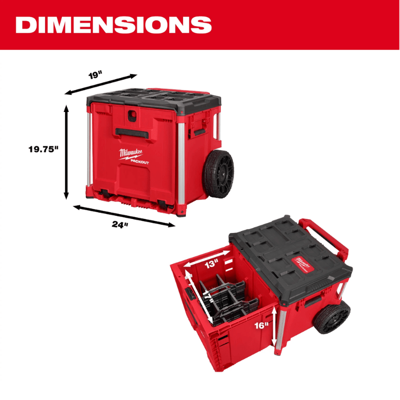 CAJA HERRAMIENTA RODANTE CON CAJONES PACKOUT MILWAUKEE 48-22-842011