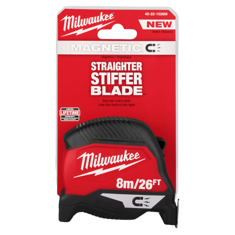 HUINCHA DE MEDIR MAGNENTICA 8M/26 PIES MILWAUKEE 48-22-1026M1