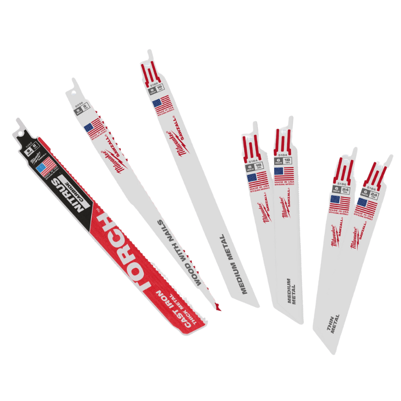 SET 6 HOJAS SIERRA FRONTAL MADERA Y METAL MILWAUKEE 49-22-1306A 0