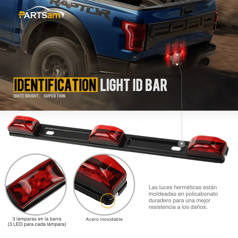 FOCOS 3 LUCES LED ROJO (2 PCS) PARTSAM 1279955