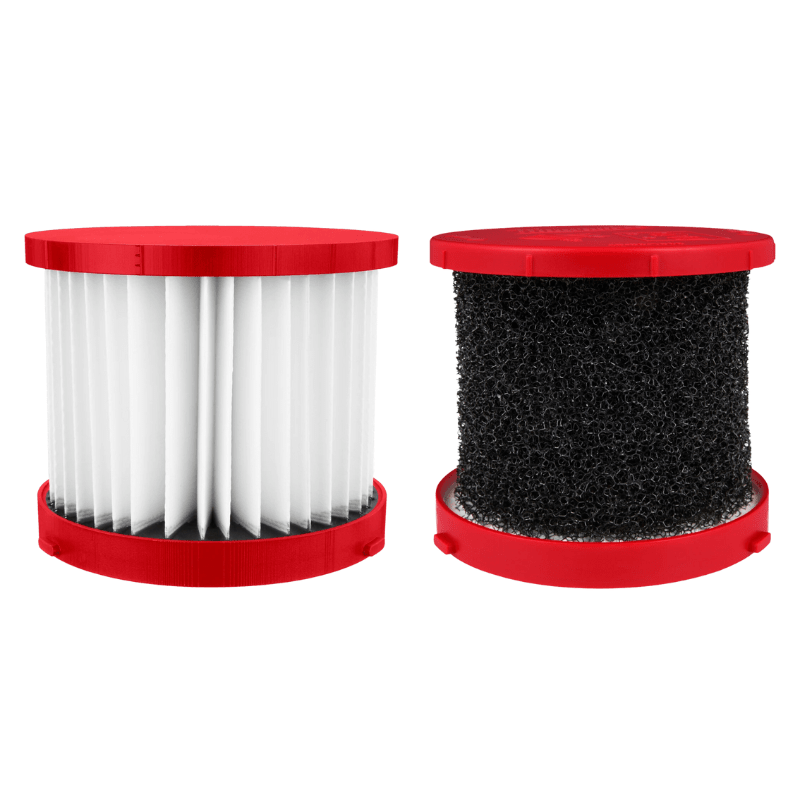 KIT DE FILTRO HÚMEDO DE DOS PIEZAS HEPA Y ESPUMA MILWAUKEE 49-90-1900HW 0