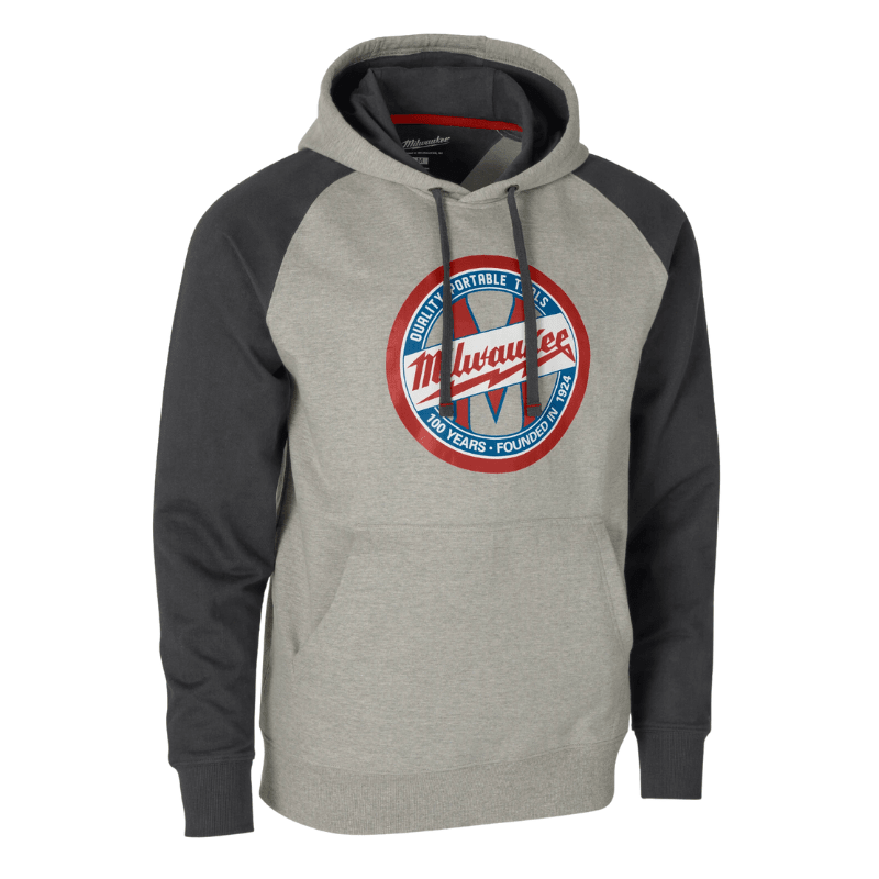 POLERON CON GORRO GRIS L 1924 MILWAUKEE HOOD1924G-L 0