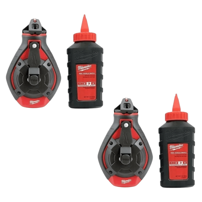 PACK TT 2 TIZADORRES LINEA GRUESA TIZA ROJA 100 FT MILWAUKEE 48-22-3986 0