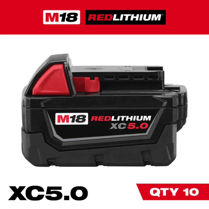 PACK 10 BATERIAS M18 XC5.0 REDLITHIUM MILWAUKEE 48-11-18511