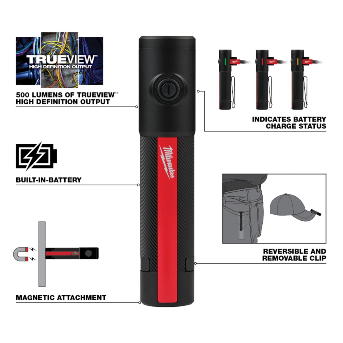 LINTERNA DE MANO RECARGABLE MILWAUKEE 2011R3
