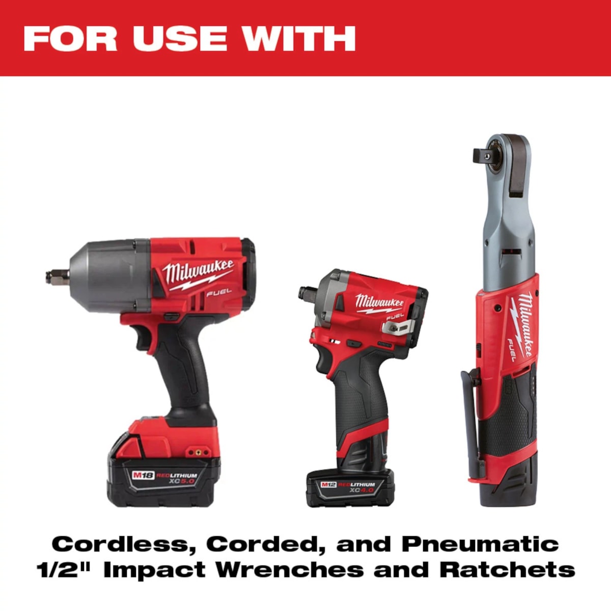 DADO DE IMPACTO PROFUNDO 1/2 DE 5/8 MILWAUKEE 49-66-62243