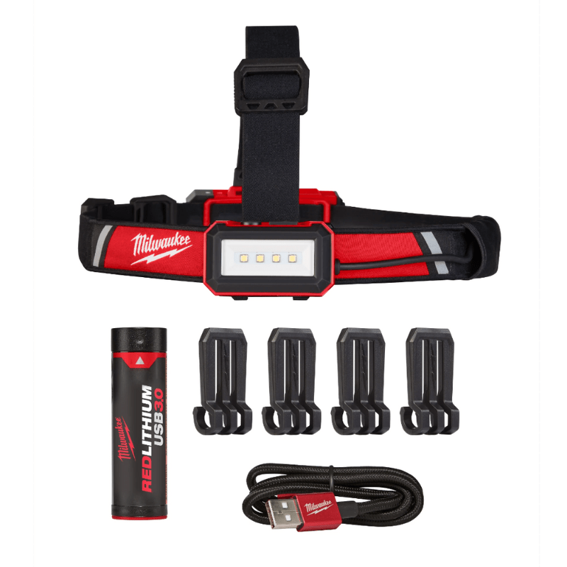 LINTERNA PARA CABEZA DE PERFIL BAJO USB DE 600 L MILWAUKEE 2115-21 0