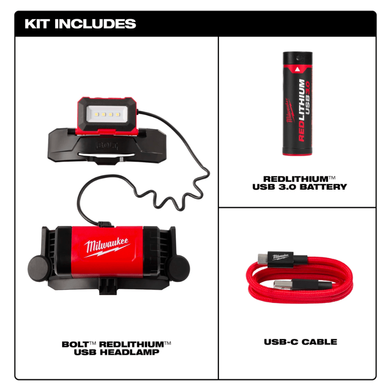 LINTERNA PARA CASCO 600L USB MILWAUKEE 2118-215