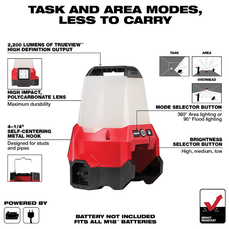 LÁMPARA COMPACTA M18 MILWAUKEE 2144-203