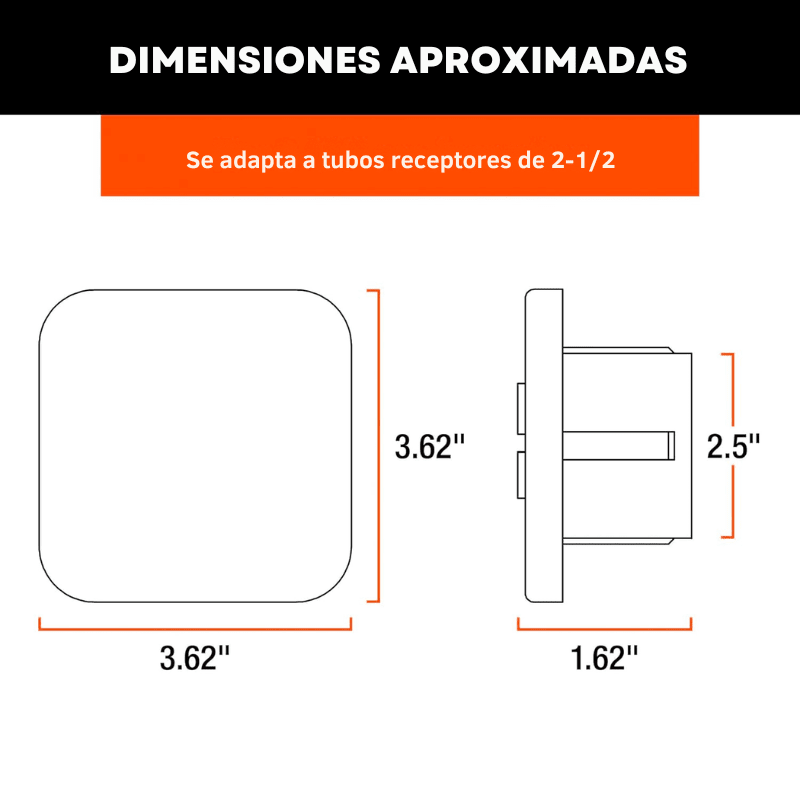 CUBIERTA DE GOMA PARA TUBO DE ENGANCHE 2-1/2