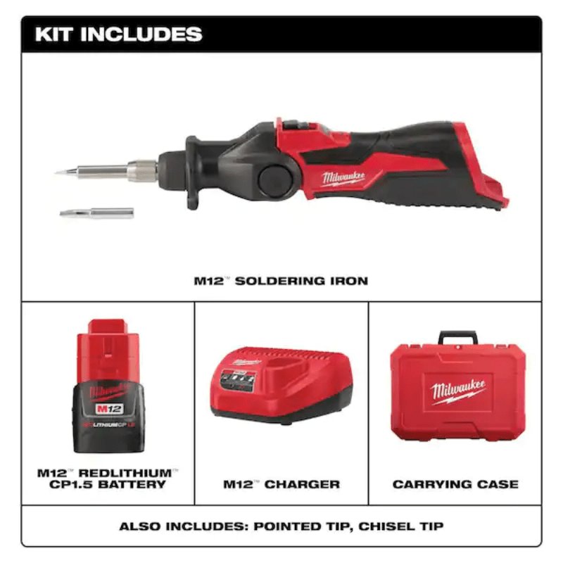 KIT CAUTÍN M12 CON BATERÍA, CARGADOR Y MALETA MILWAUKEE 2488-213