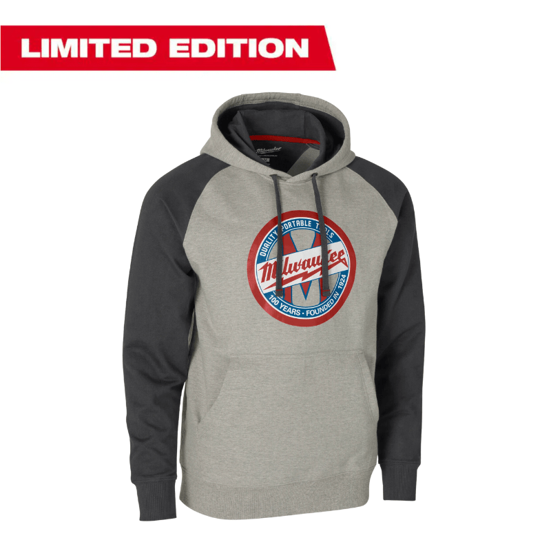 POLERON CON GORRO GRIS L 1924 MILWAUKEE HOOD1924G-L2