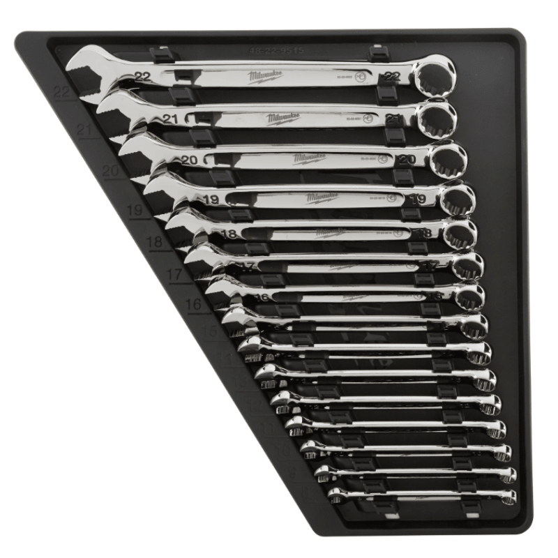 JUEGO 15 LLAVES COMBINADAS MÉTRICAS MILWAUKEE 48-22-95152