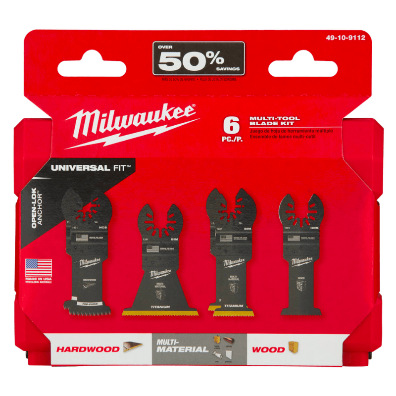PACK MULTIHERRAMIENTA OSCILANTE 2626-21CP + SET 6 HOJAS MULTIHERRAMIENTA 49-10-9112 MILWAUKEE4