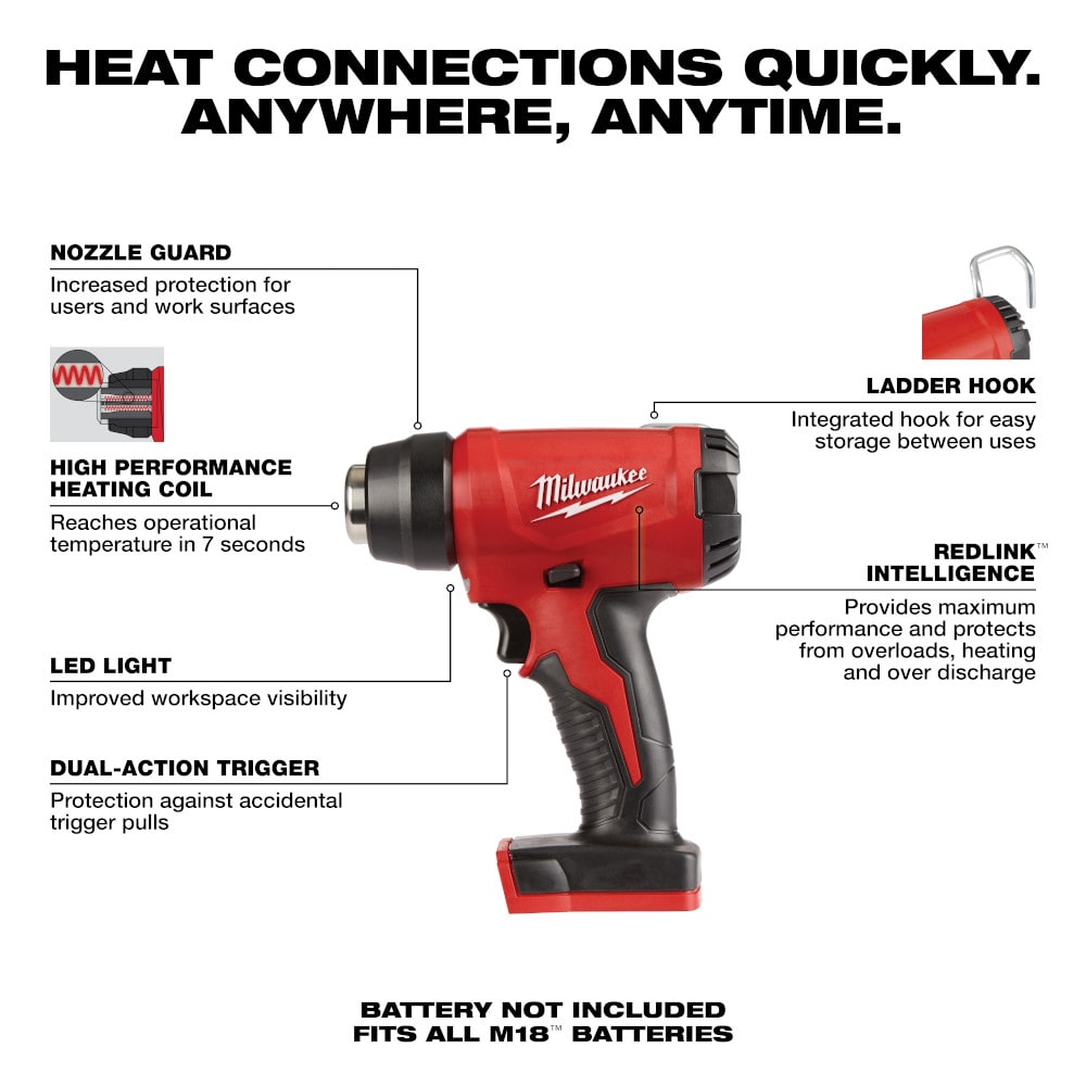 PISTOLA DE CALOR INALAMBRICA M18 MILWAUKEE 2688-203