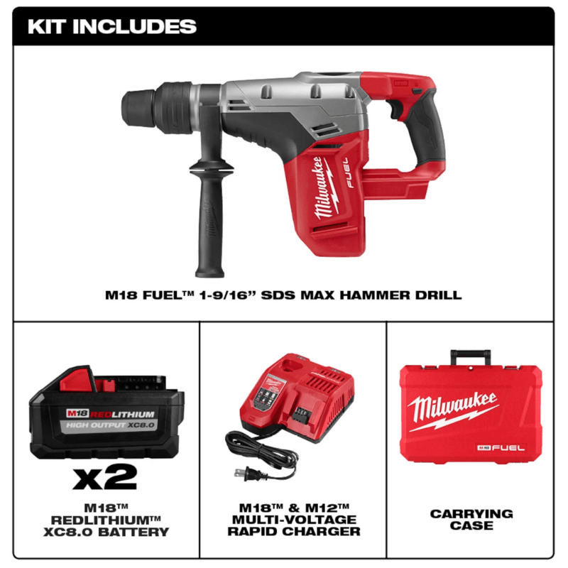 KIT ROTOMARTILLO ELECTRONEUMÁTICO MILWAUKEE M18 FUEL 2717-22HD3