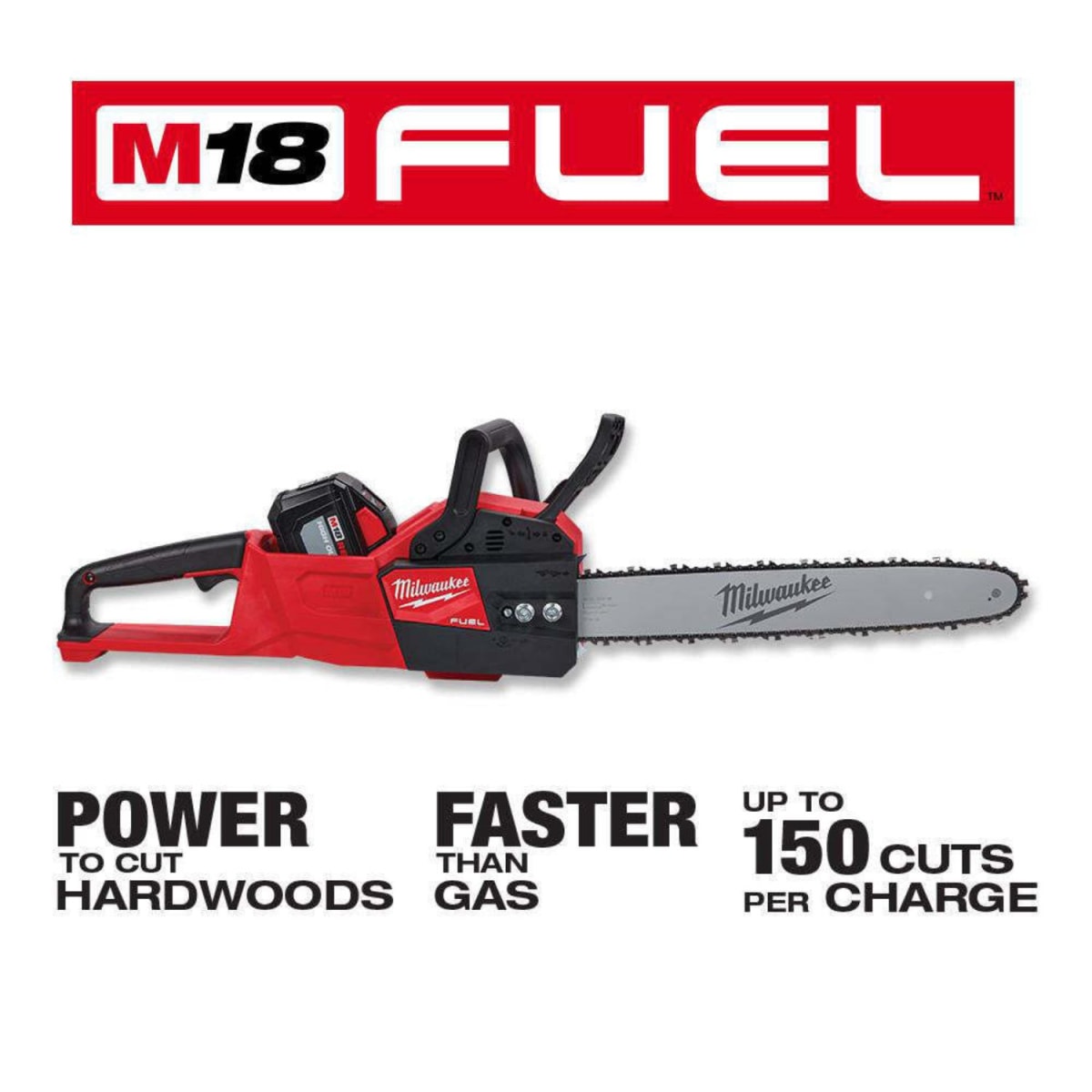 KIT DE MOTOSIERRA M18 FUEL CON BATERIA Y CARGADOR MILWAUKEE 2727-21HDP2