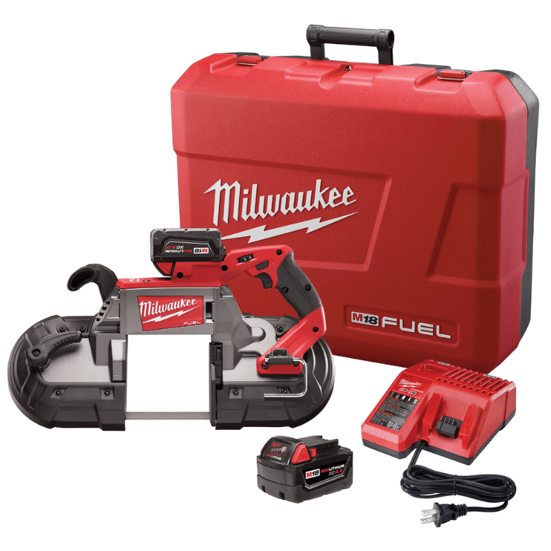 KIT DE SIERRA DE BANDA CORTE PROFUNDO FUEL M18 CON BATERÍA Y CARGADOR MILWAUKEE 2729-22 0