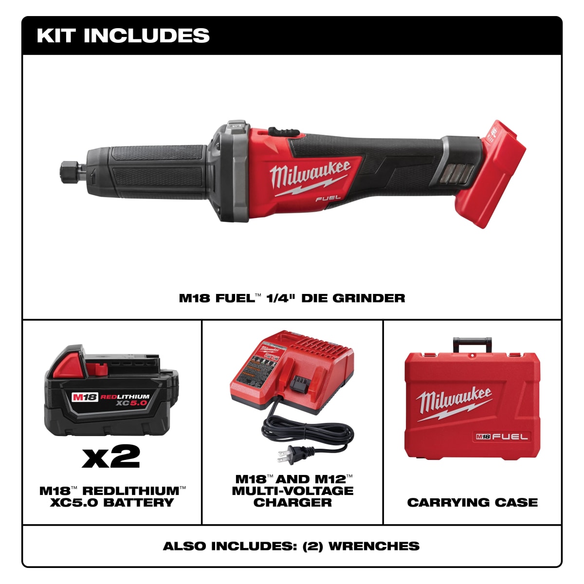 KIT ESMERIL RECTO M18 FUEL 1/4