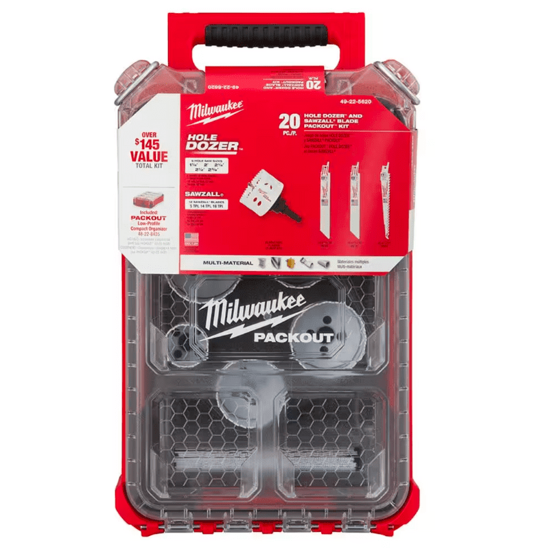 PACK ATORNILLADOR DE IMPACTO 2853-22PO + SET 22 SIERRAS Y SACABOCADOS 49-22-5620 MILWAUKEE3