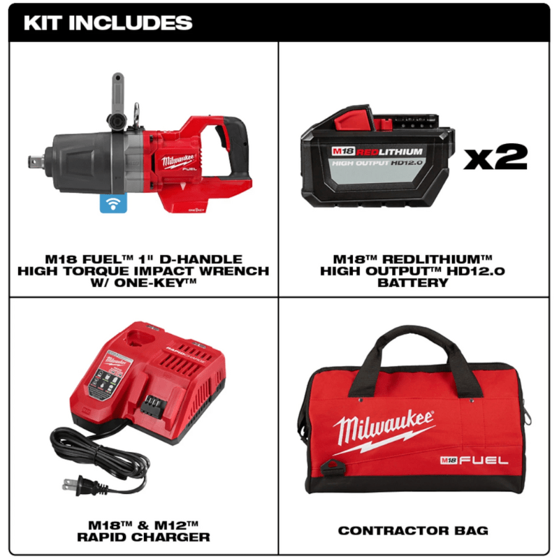 KIT LLAVE DE IMPACTO DE ALTO TORQUE MANGO D 1