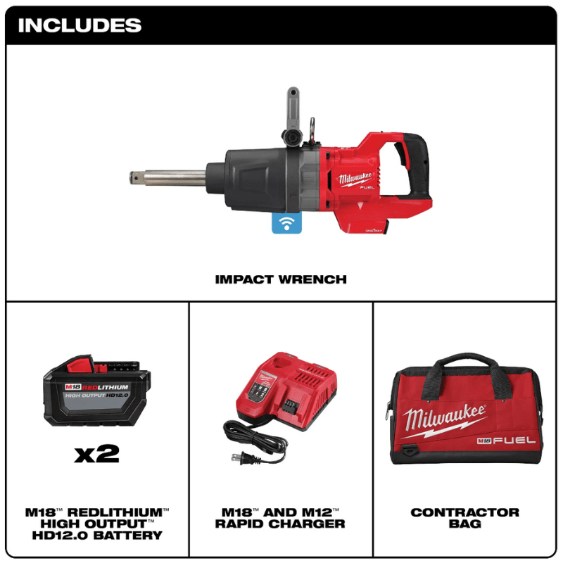 KIT LLAVE DE IMPACTO DE ALTO TORQUE CON MAGNO D DE 1