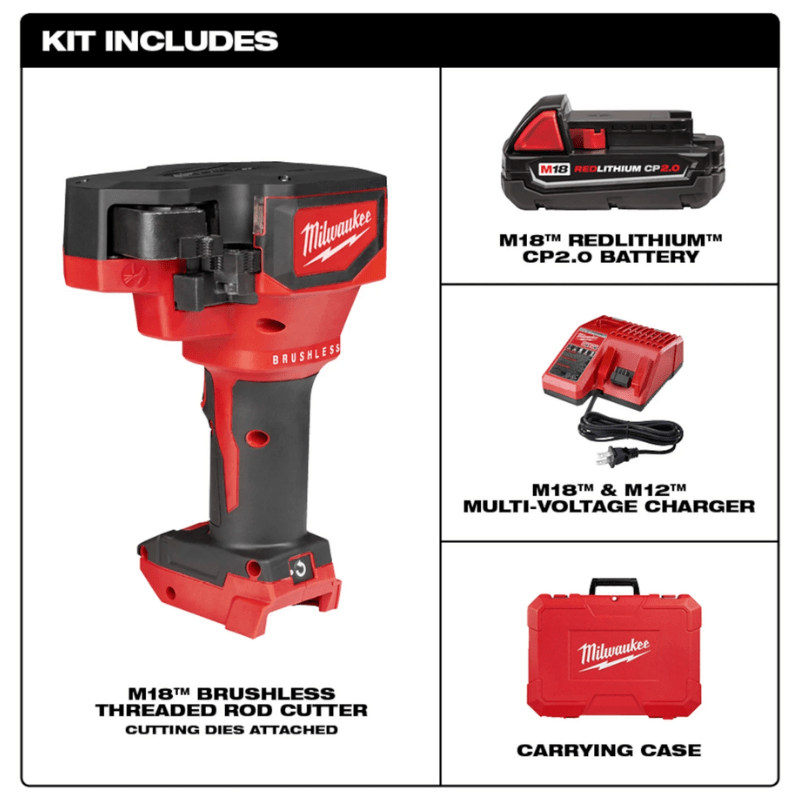 KIT CORTADOR HILOS / VARILLAS ROSCADAS M18 MILWAUKEE 2872-217