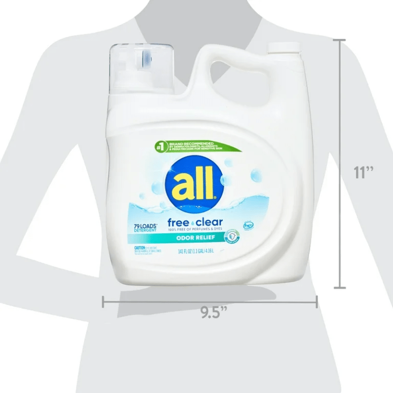 DETERGENTE PARA ROPA HIPOALERGÉNICO 100% LIBRE DE PERFUMES Y TINTES (4.16 L) ALL 29578304