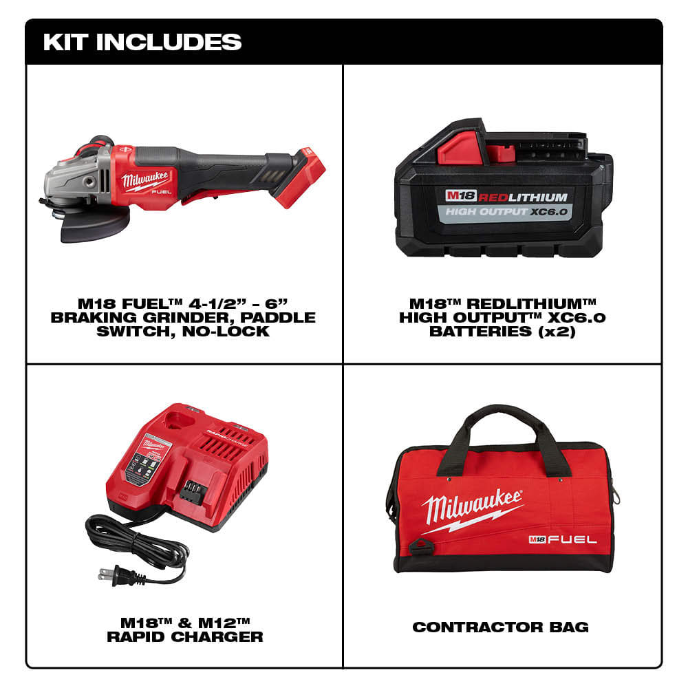 KIT ESMERIL 4 1/2 A 6” MILWAUKEE FUEL M18 2980-223