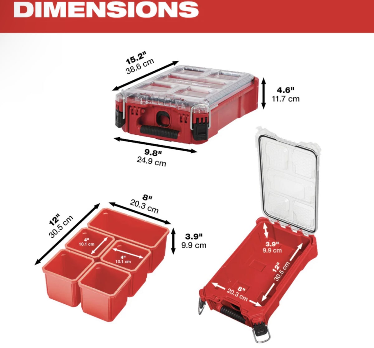 ORGANIZADOR COMPACTO PACKOUT MILWAUKEE 48-22-84355