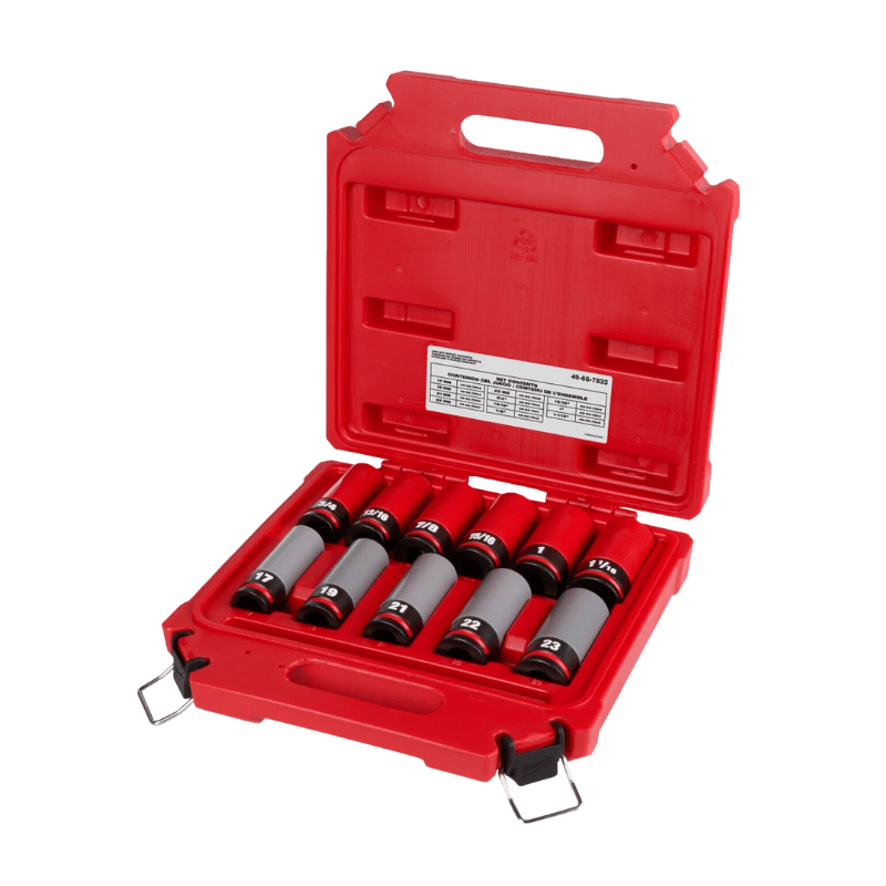 SET 11 DADOS DE IMPACTO 1/2” P/ TUERCAS DE RUEDAS METRICAS MILWAUKEE 49-66-78333