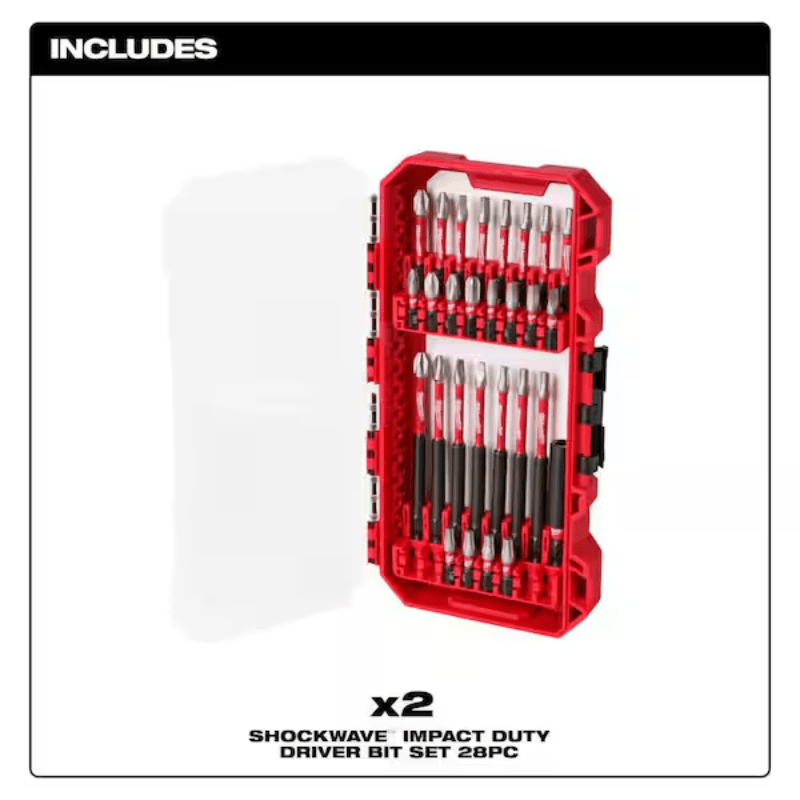 JUEGO DE 28 PUNTAS DE IMPACTO SHOCKWAVE MILWAUKEE 48-32-51643