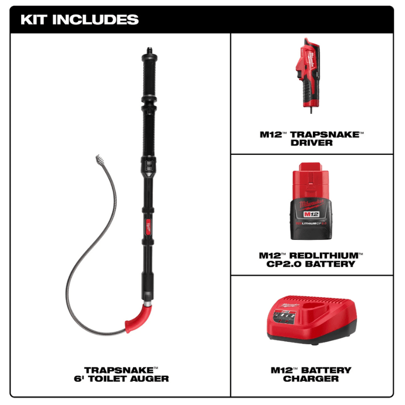 DESTAPADOR DE INODORO TRAPSNAKE M12 MILWAUKEE 3576-214