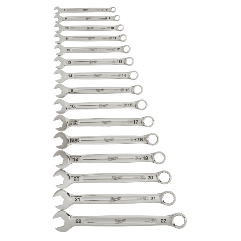 JUEGO 15 LLAVES COMBINADAS MÉTRICAS MILWAUKEE 48-22-95153