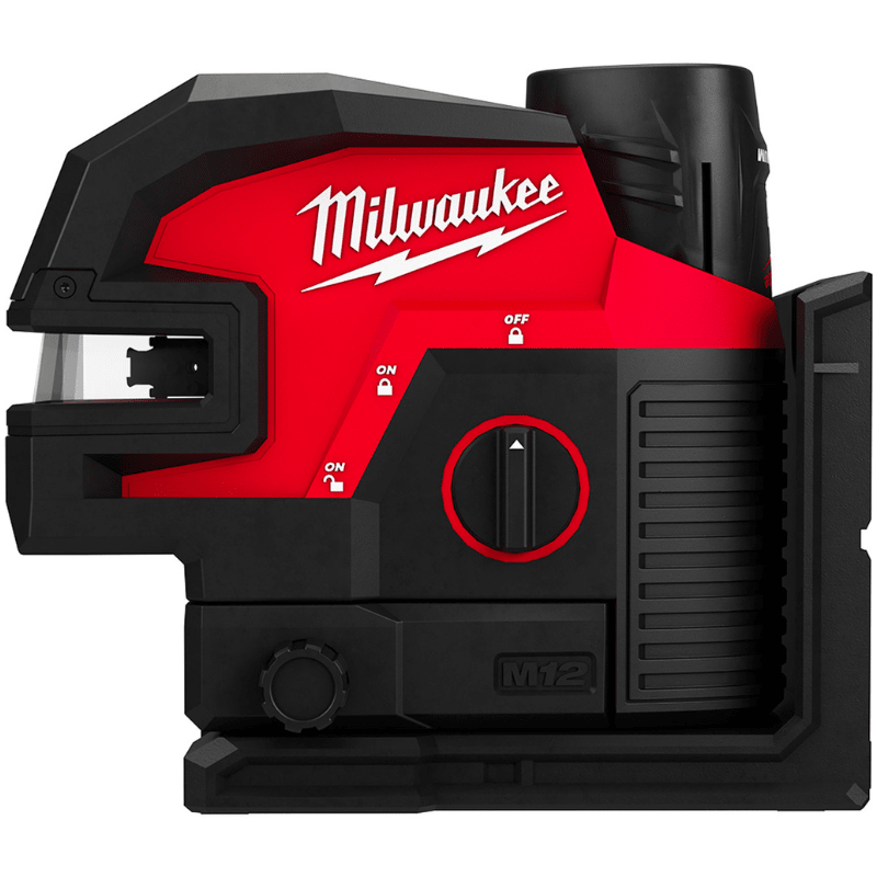KIT DE LASER VERDE DE 4 PUNTOS CON CARGADOR Y BATERIA M12 MILWAUKEE 3624-213
