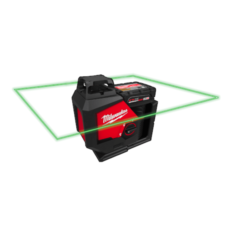 KIT DE LASER VERDE DE UN SOLO PLANO DE 360° CON CARGADOR Y BATERIA M12 MILWAUKEE 3631-21 0