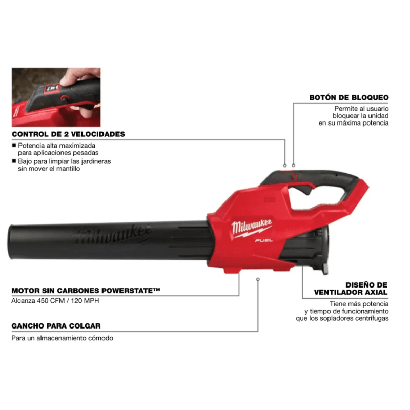 SOPLADOR INALAMBRICO M18 MILWAUKEE 2724-203