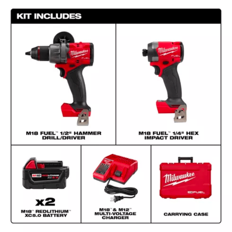 KIT TALADRO Y DESATORNILLADOR M18 MILWAUKEE 3697-2592