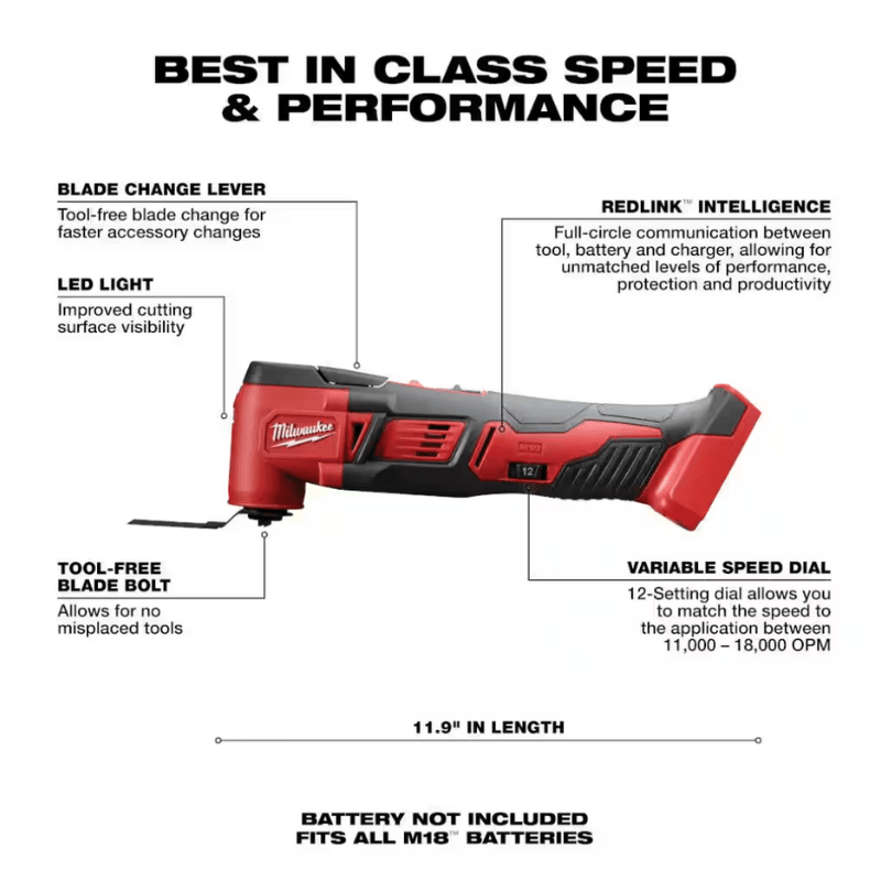 KIT MULTIHERRAMIENTA OSCILANTE M18 MILWAUKEE 2626-21HO3